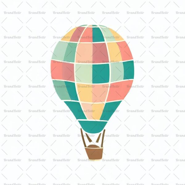 Verspielter Heißluftballon